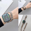 Apple Watch Double Tour Stainless Steel Chain Leather Band