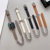 Apple Watch Double Tour Stainless Steel Chain Leather Band