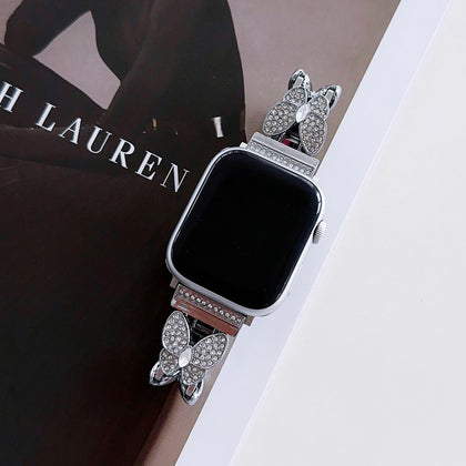 Apple Watch Double Butterfly Diamond Loop Band