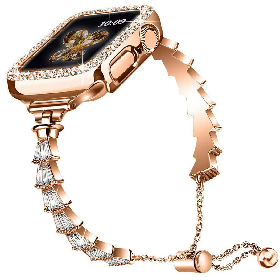 Apple Watch Scalloped Diamond Bracelet Band & Case